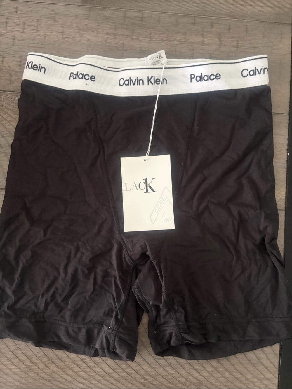 Calvin Klein Black Boxer Briefs with White Logo Waistband - Palace Trim